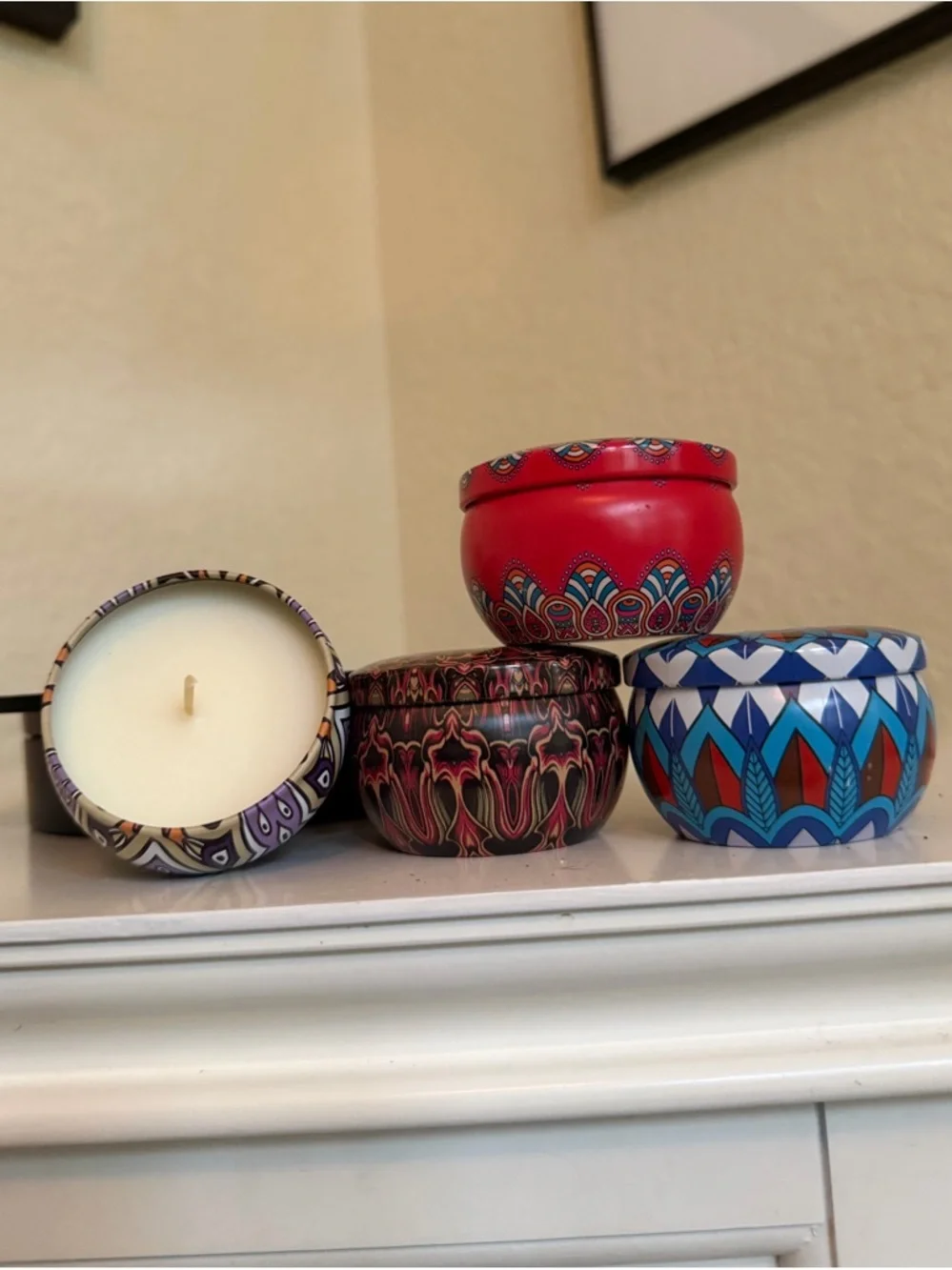 Choice of TWO 2.5 oz 100% Soy Wax scented candles & Keepsake Tin